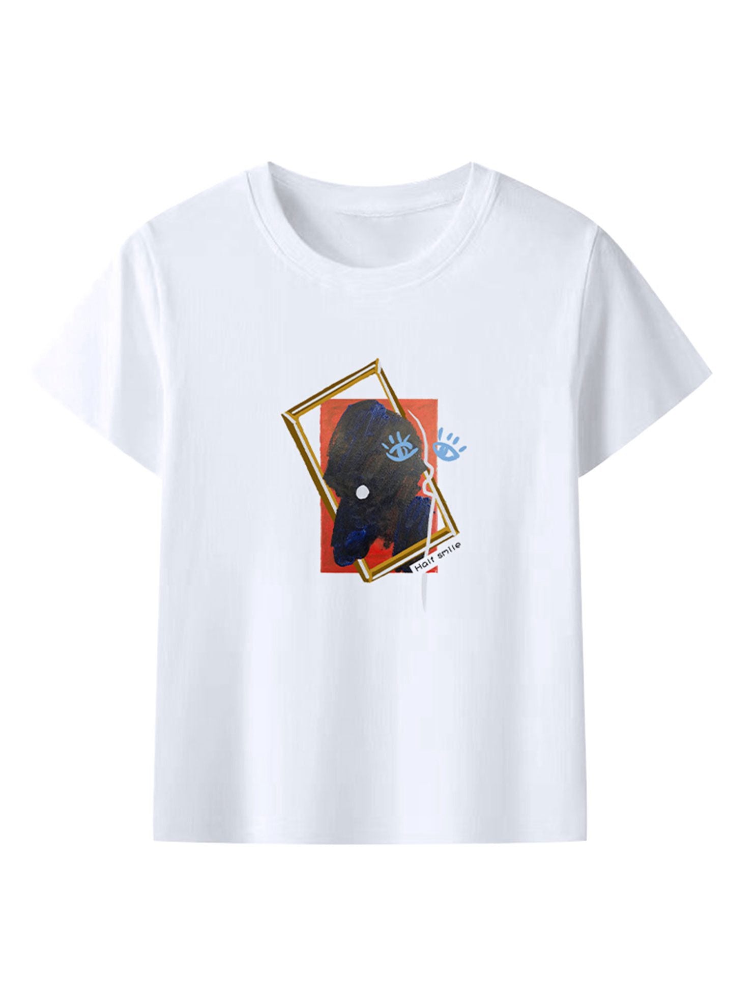 Unisex White Streetwear Tee